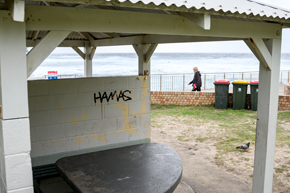 Police probe after beaches hit with ‘Hamas’ graffiti