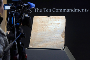 Oldest known Ten Commandments stone tablet sells at auction